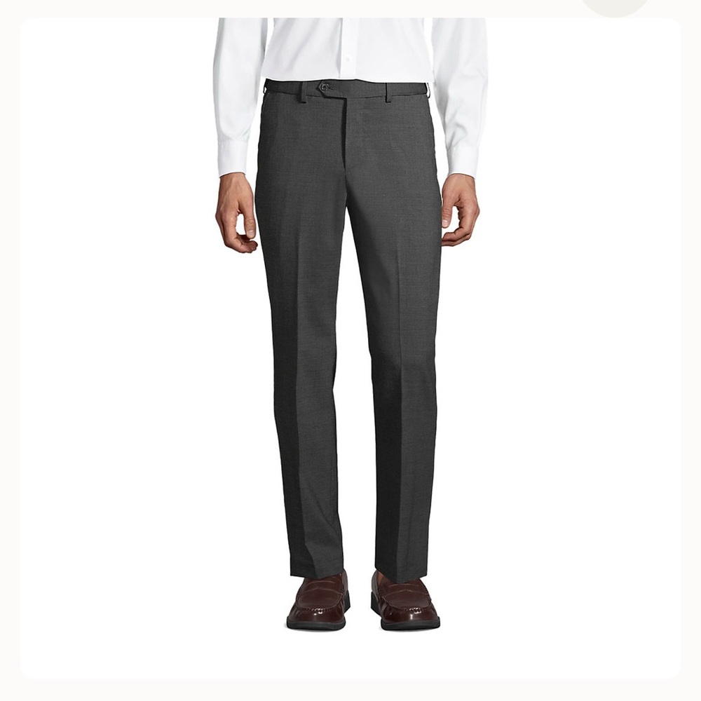 Lands End Charcoal Houndstooth Dress Pants
